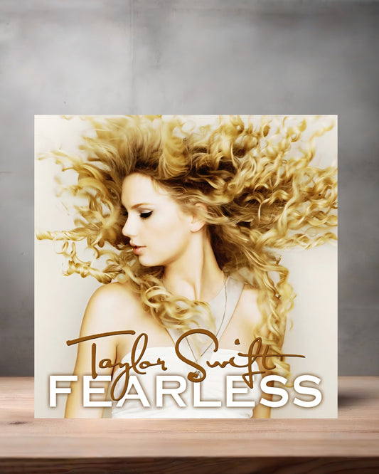Taylor Swift Album cover on 8" x 8" aluminum print. Fearless