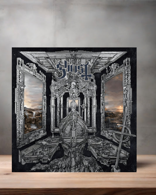 Ghost Album cover on 8" x 8" aluminum print.  Skeleta