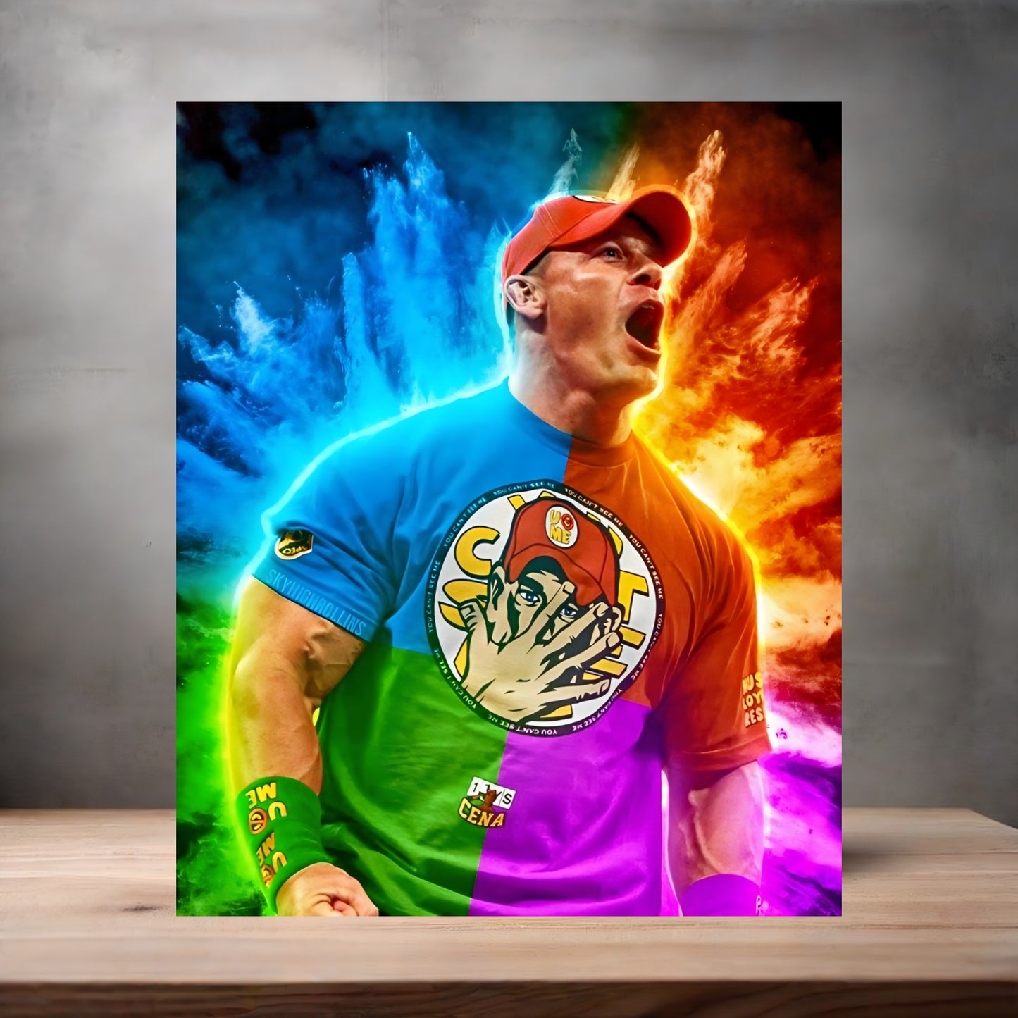 John Cena poster on aluminum print. Multiple sizes available. WWE V1