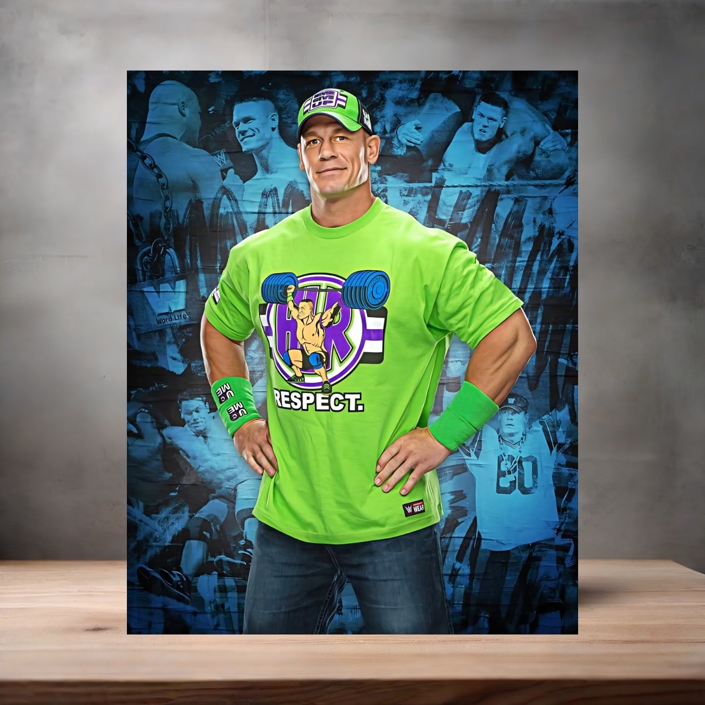 John Cena poster on aluminum print. Multiple sizes available. WWE V2