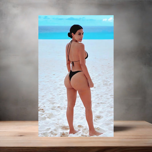 Sexy Kim Kardashian poster on aluminum print. Multiple sizes available v11