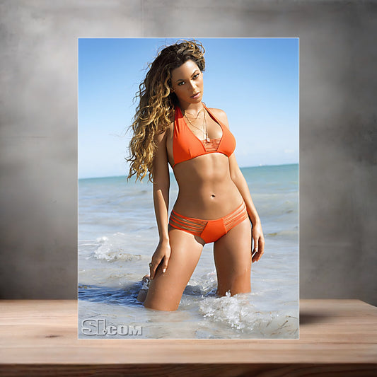 Beyonce SI Swimsuit poster on aluminum print. Multiple sizes available. v2