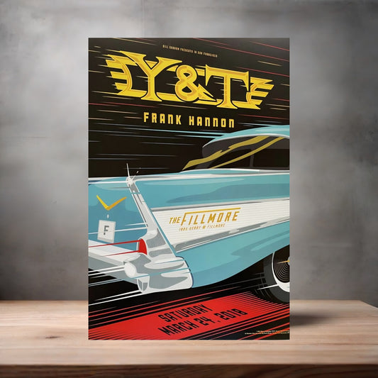 Y&T band poster on aluminum print. Multiple sizes available. I