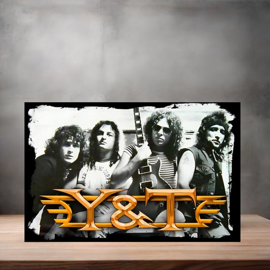 Y&T band poster on aluminum print. Multiple sizes available. E