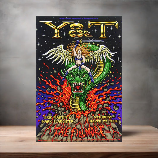 Y&T band poster on aluminum print. Multiple sizes available. G