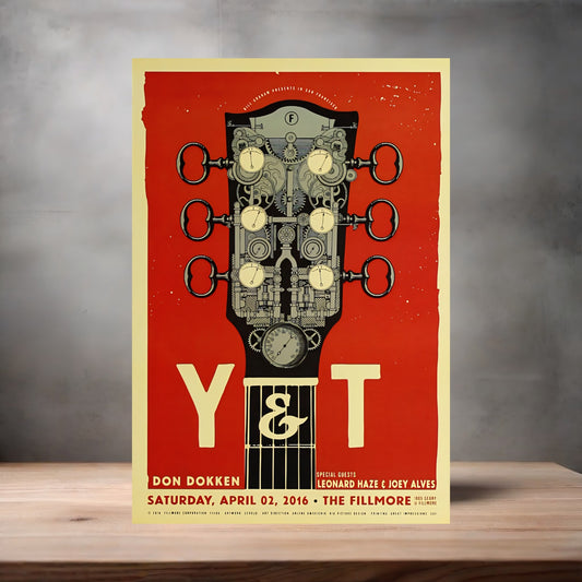Y&T band poster on aluminum print. Multiple sizes available. D