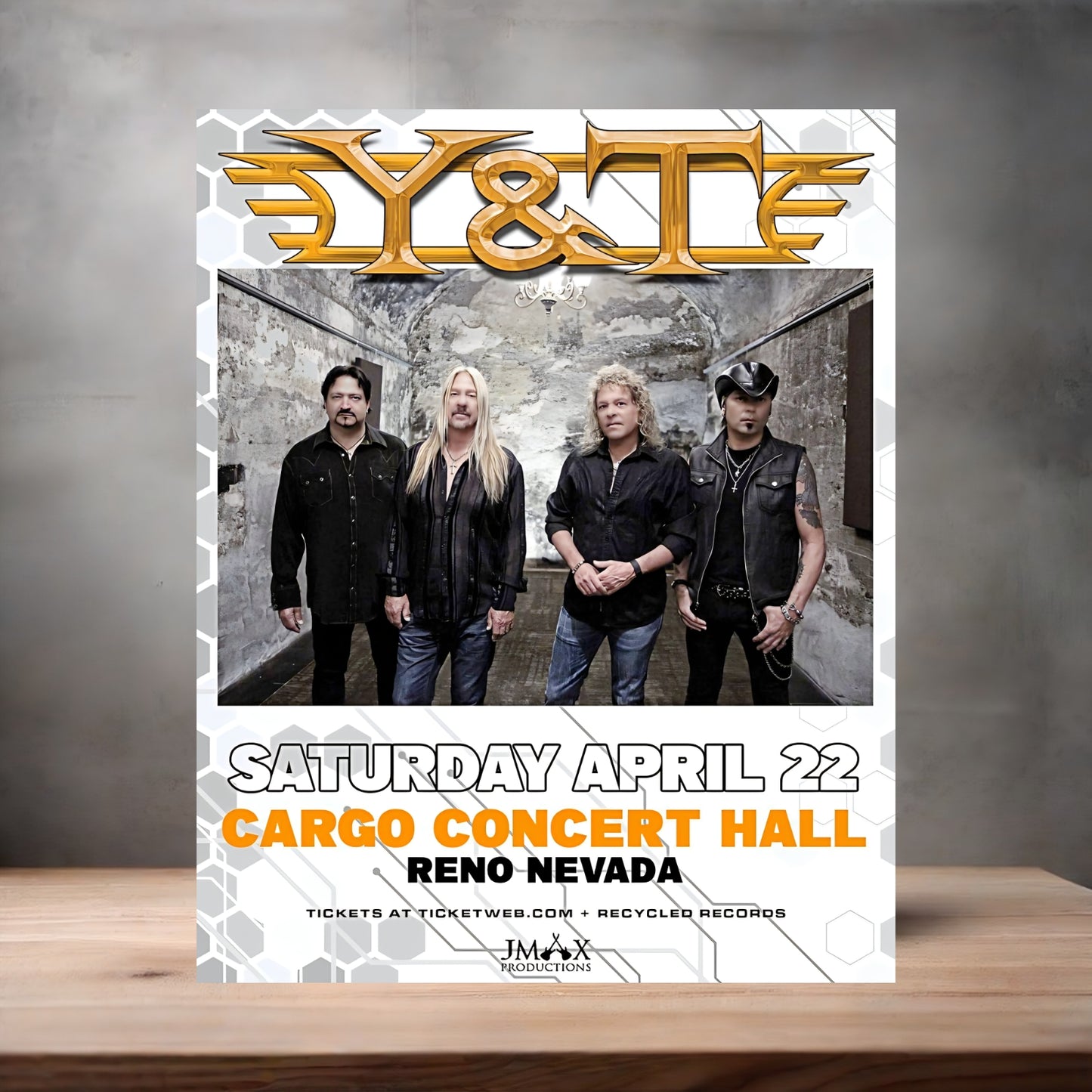 Y&T band poster on aluminum print. Multiple sizes available. A