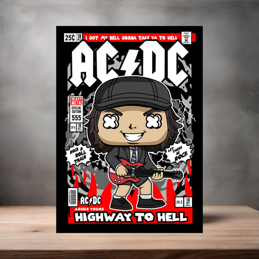 Funko Pop aluminum poster. Multiple sizes available. AC DC