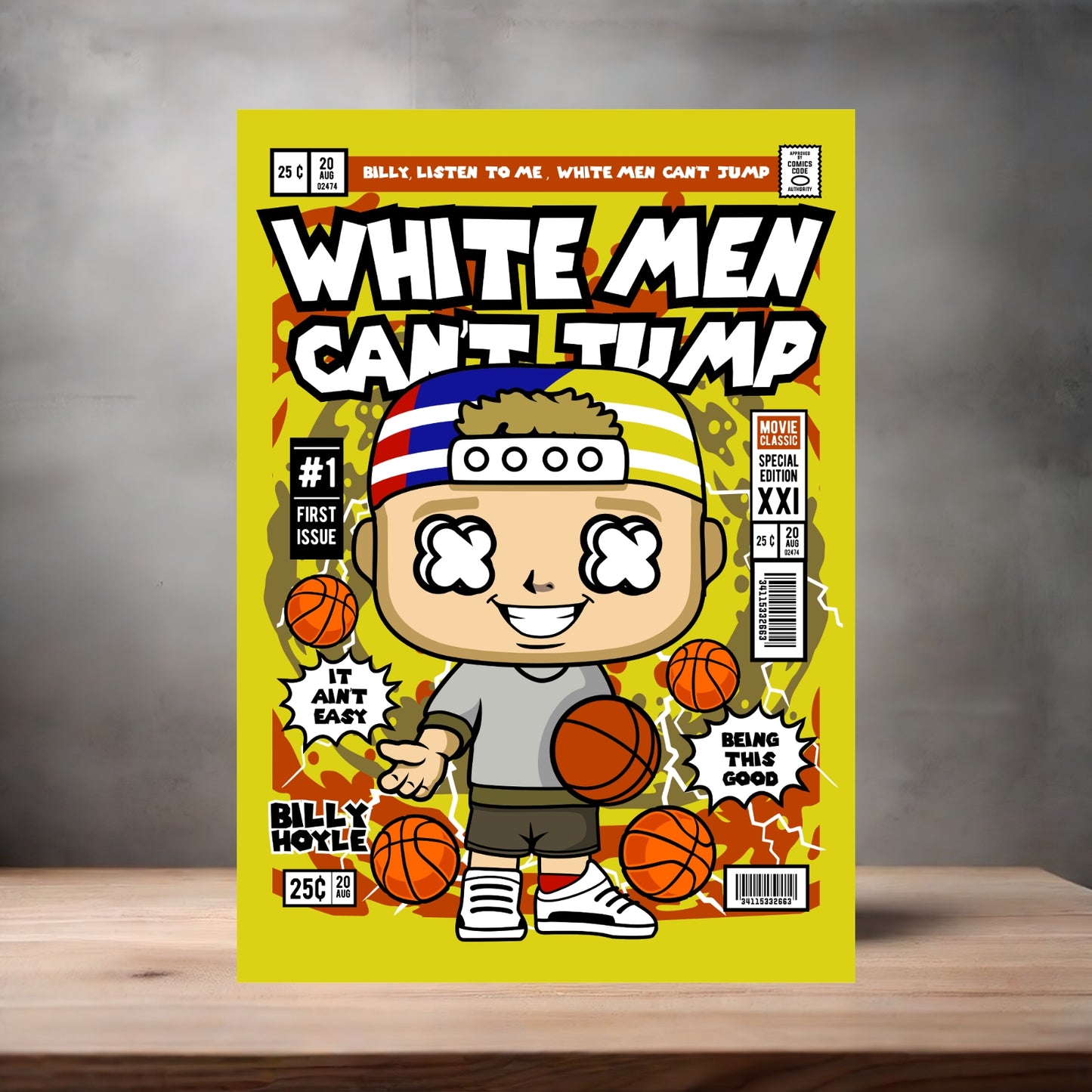 Funko Pop aluminum poster. Multiple sizes available. White Men Can't Jump