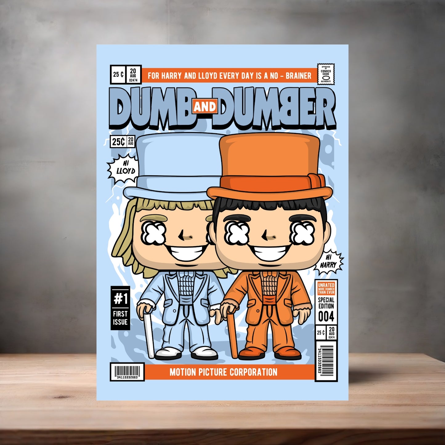 Funko Pop aluminum poster. Multiple sizes available. Dumb and Dumber