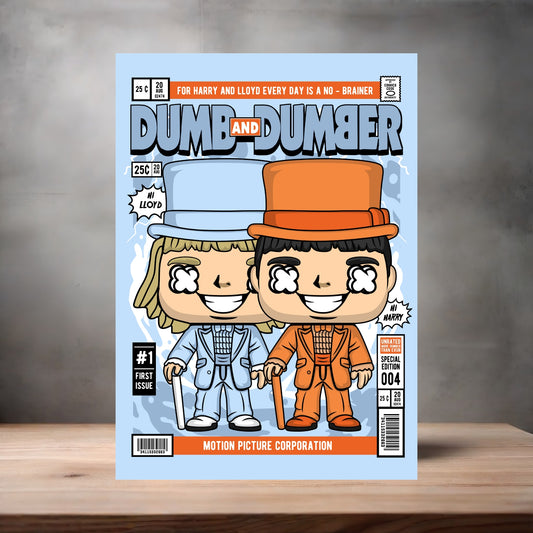 Funko Pop aluminum poster. Multiple sizes available. Dumb and Dumber
