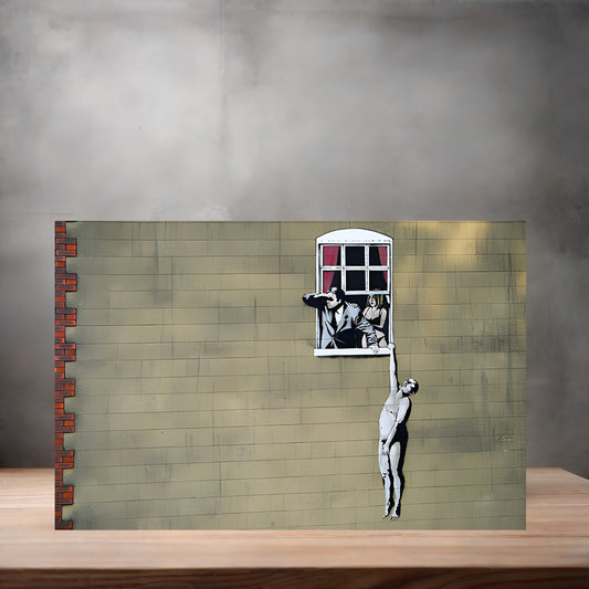 Banksy Graffiti Pop Art metal poster. Multiple sizes available. Well Hung Lover