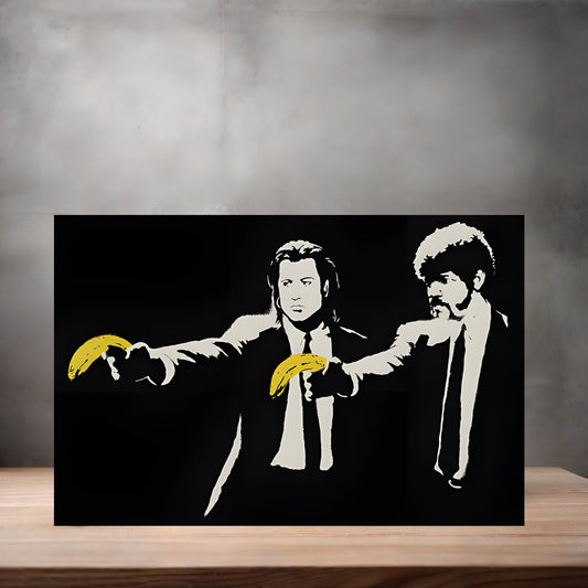 Banksy Graffiti Pop Art metal poster. Multiple sizes available. Pulp Fiction