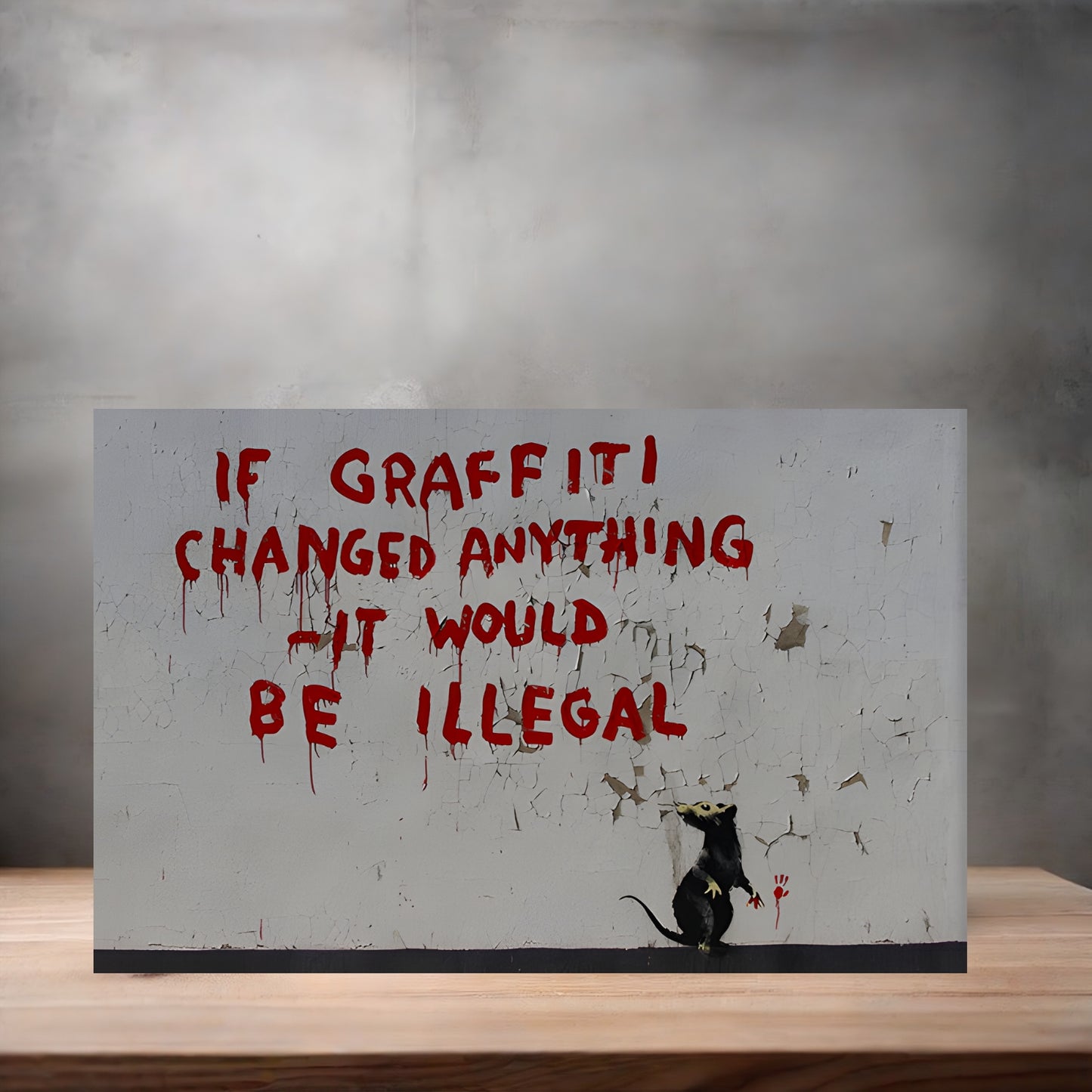 Banksy Graffiti Pop Art metal poster. Multiple sizes available. If Graffiti changed anything