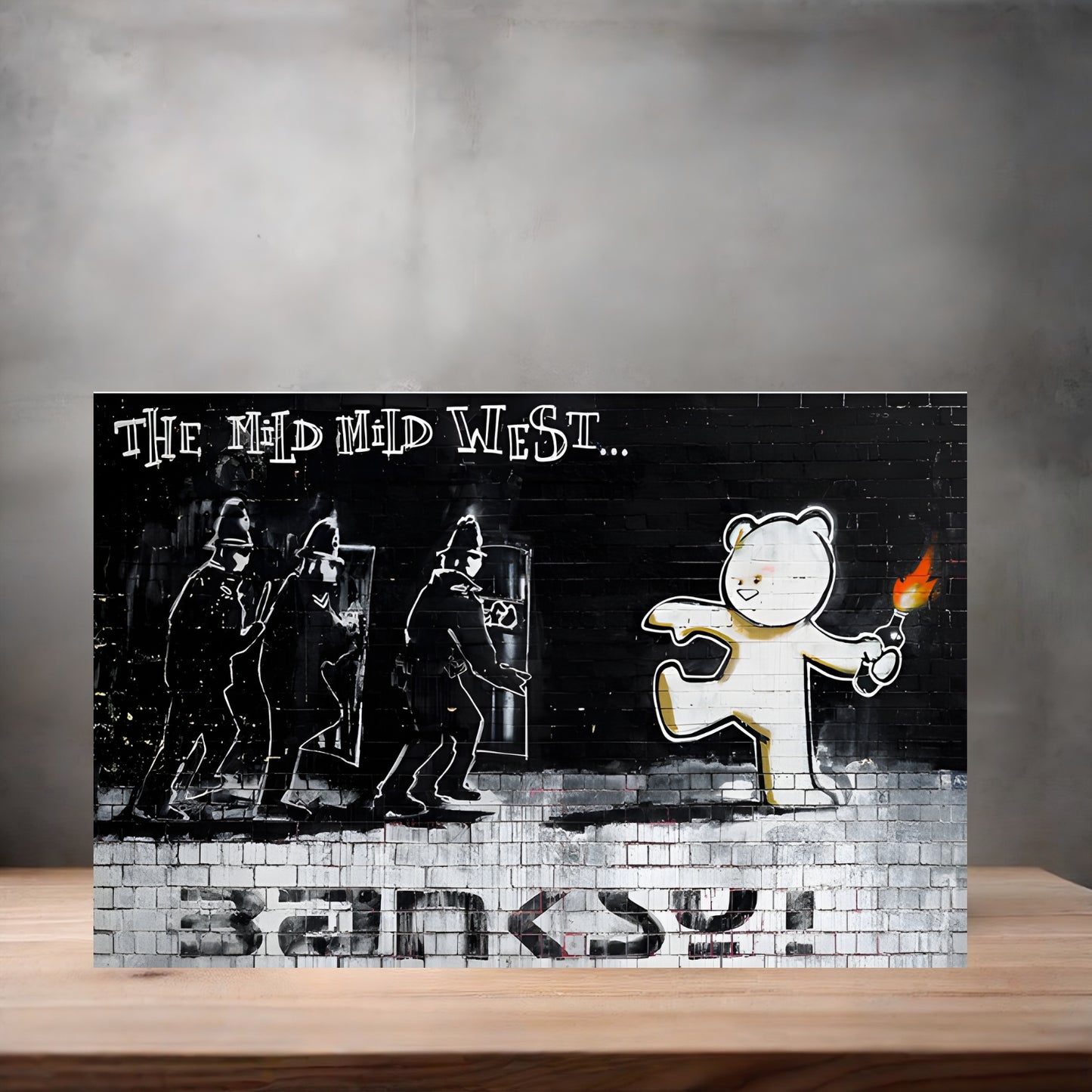 Banksy Graffiti Pop Art metal poster. Multiple sizes available. The Mild Mild West