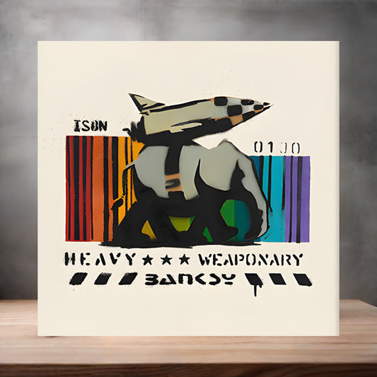Banksy Graffiti Pop Art metal poster. Multiple sizes available. Heavy Weaponary
