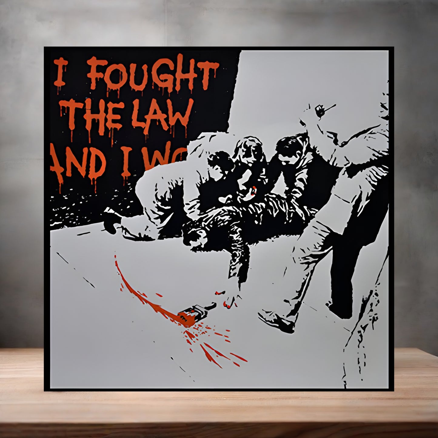 Banksy Graffiti Pop Art metal poster. Multiple sizes available. I Fought the Law