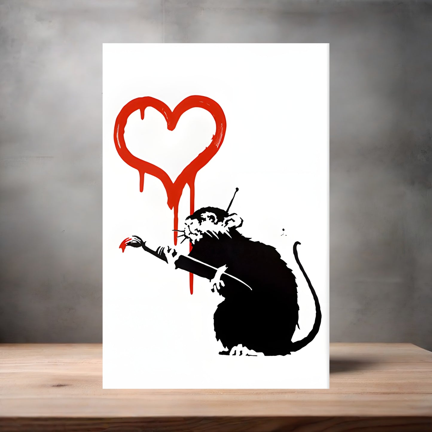 Banksy Graffiti Pop Art metal poster. Multiple sizes available. Love Rat