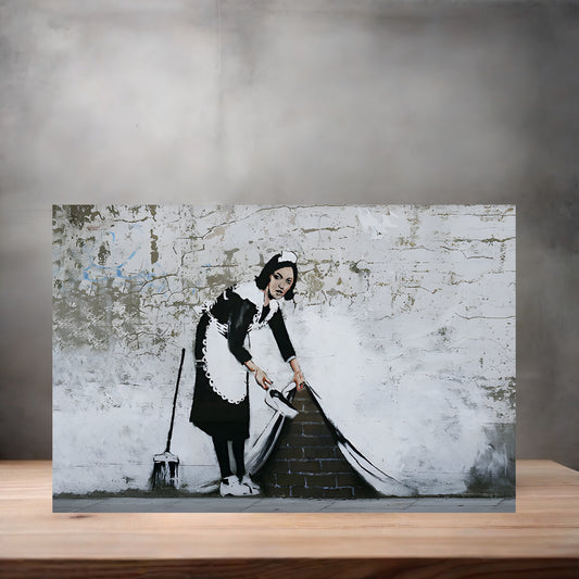 Banksy Graffiti Pop Art metal poster. Multiple sizes available. Sweep it under the Carpet