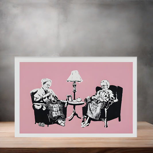 Banksy Graffiti Pop Art metal poster. Multiple sizes available. Grannies