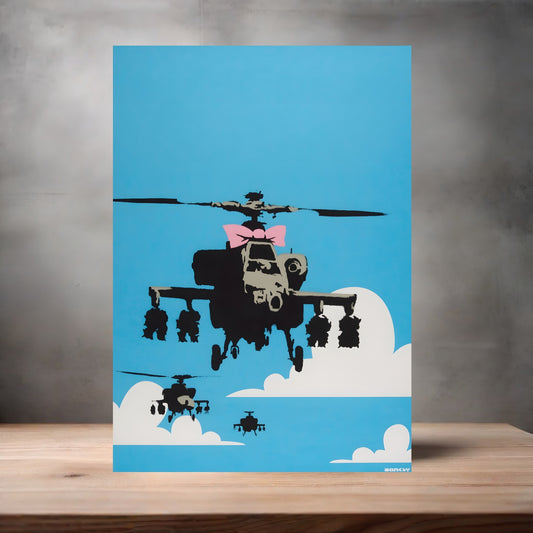Banksy Graffiti Pop Art metal poster. Multiple sizes available. Happy Choppers