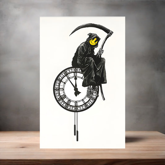 Banksy Graffiti Pop Art metal poster. Multiple sizes available. Grin Reaper