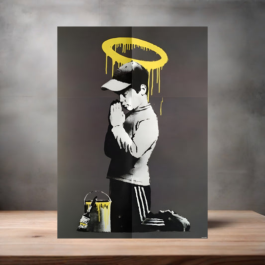 Banksy Graffiti Pop Art metal poster. Multiple sizes available. Forgive us our Trespassing