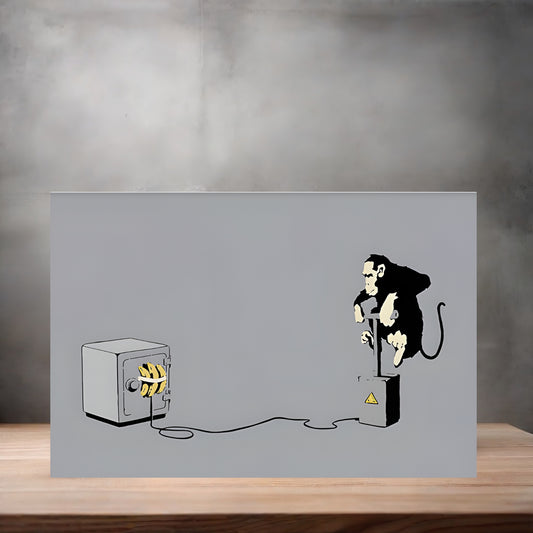 Banksy Graffiti Pop Art metal poster. Multiple sizes available. Monkey Detonator