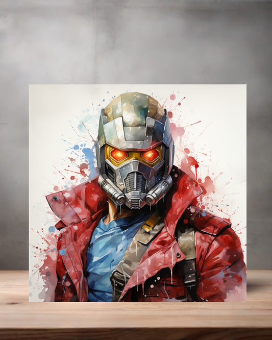 Marvel Superhero Watercolor Art metal poster. Multiple sizes available. Star-Lord