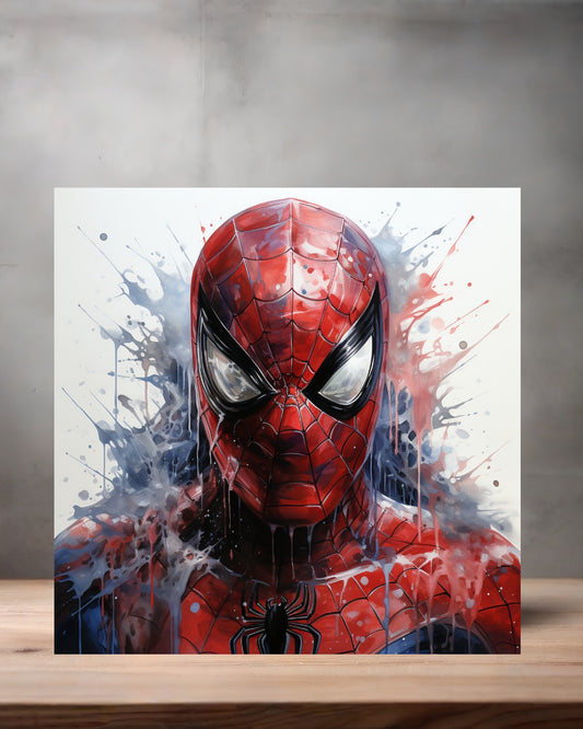 Marvel Superhero Watercolor Art metal poster. Multiple sizes available. Spider-Man