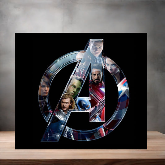 Marvel The Avengers 8" x 10" metal poster. Superheroes v8