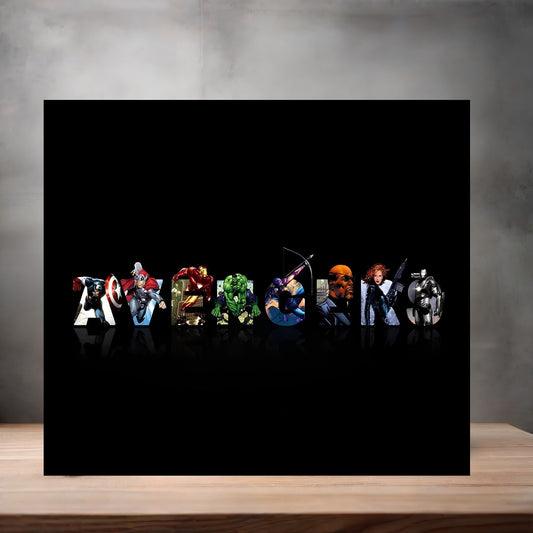 Marvel The Avengers 8" x 10" metal poster. Superheroes v15