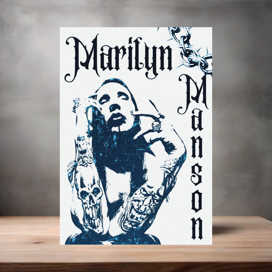 Marilyn Manson metal poster. Multiple sizes available. C