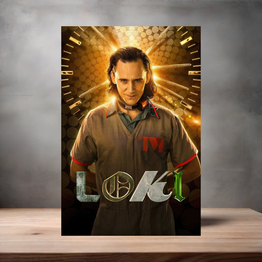 Marvel Studios metal movie poster multiple size options. Loki version 2