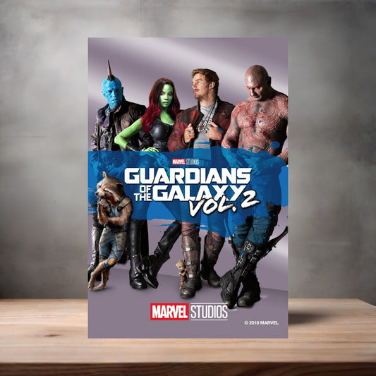 Marvel Studios metal movie poster multiple size options. Guardians of the Galaxy volume 2
