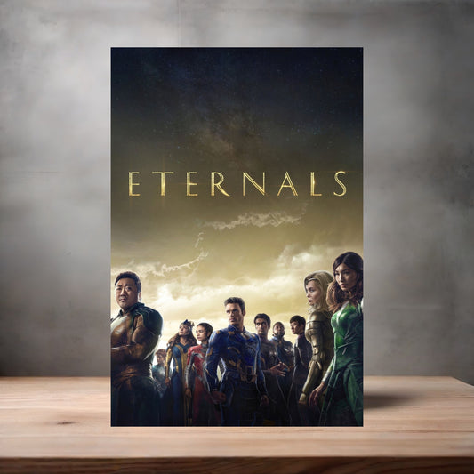 Marvel Studios metal movie poster multiple size options. Eternals