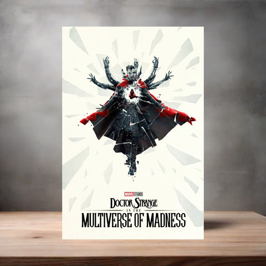 Marvel Studios metal movie poster multiple size options. Doctor Strange Multiverse of Madness