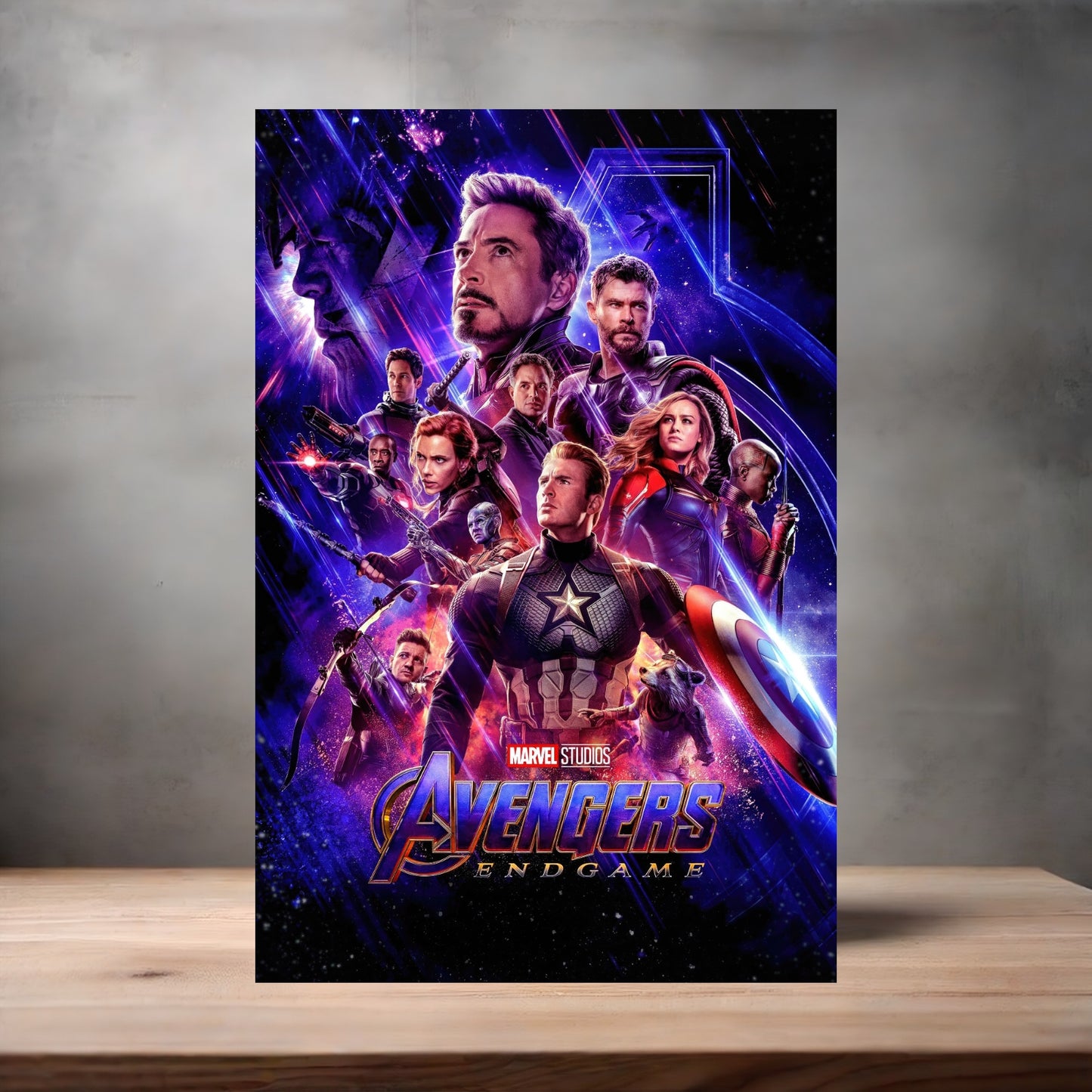 Marvel Studios metal movie poster multiple size options. Avengers Endgame