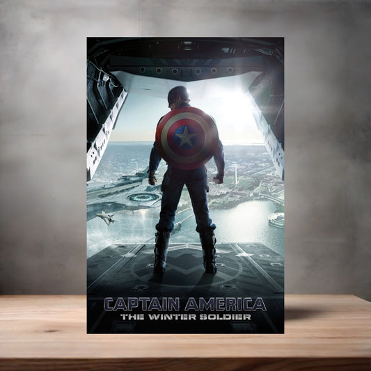 Marvel Studios metal movie poster multiple size options. Captain America The Winter Soldier