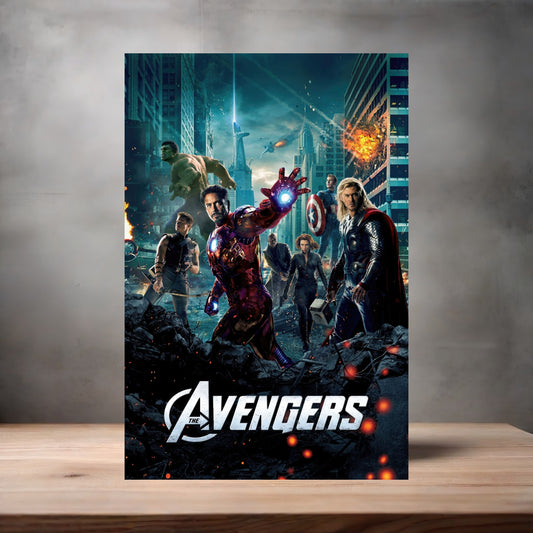 Marvel Studios metal movie poster multiple size options. The Avengers