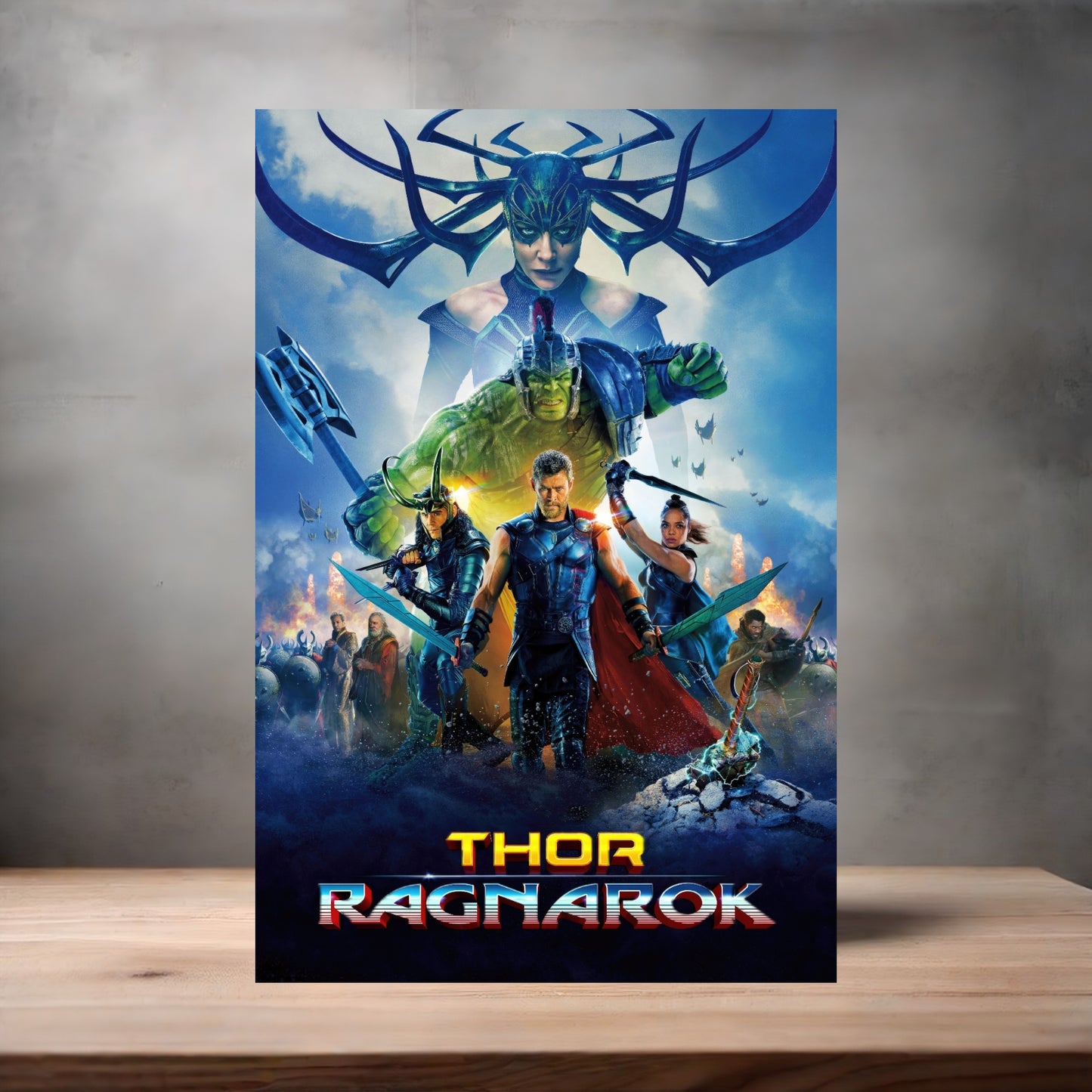 Marvel Studios metal movie poster multiple size options. Thor Ragnarok