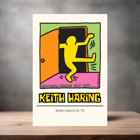 Keith Haring Pop Art metal poster. Multiple sizes available. National Coming Out Day