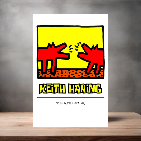 Keith Haring Pop Art metal poster. Multiple sizes available. Pop Shop IV-B