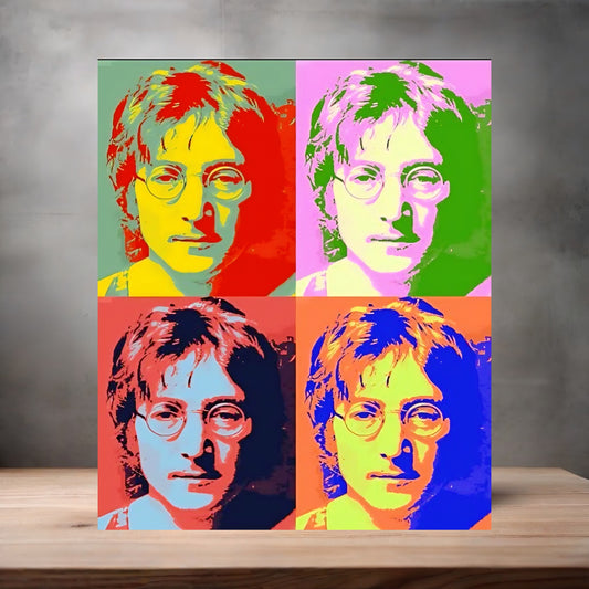Andy Warhol Pop Art metal poster. Multiple sizes available. John Lennon 4x