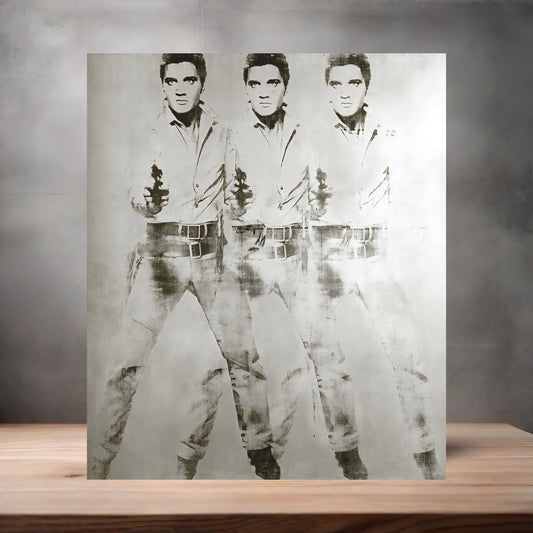 Andy Warhol Pop Art metal poster. Multiple sizes available. Triple Elvis