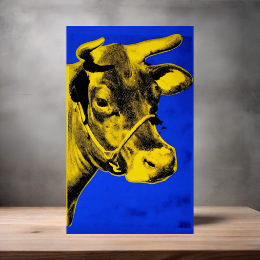 Andy Warhol Pop Art metal poster. Multiple sizes available. Cow