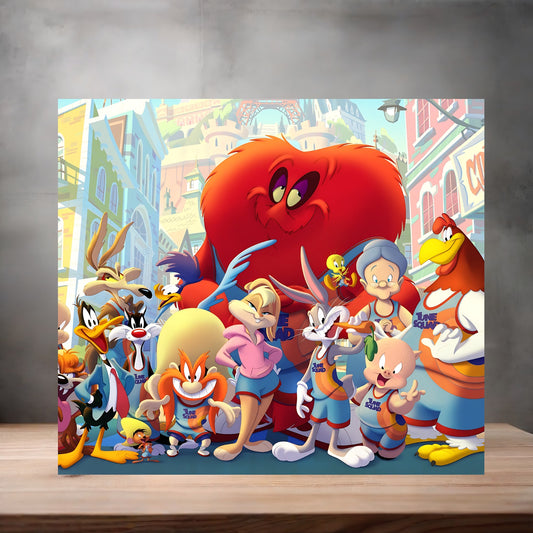 Looney Tunes cartoon characters metal poster. Multiple sizes available. H