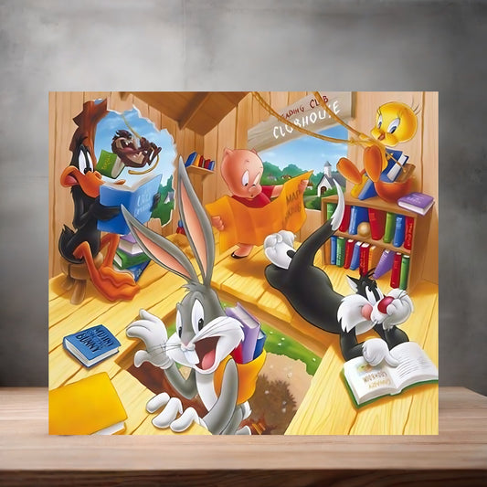 Looney Tunes cartoon characters metal poster. Multiple sizes available. G