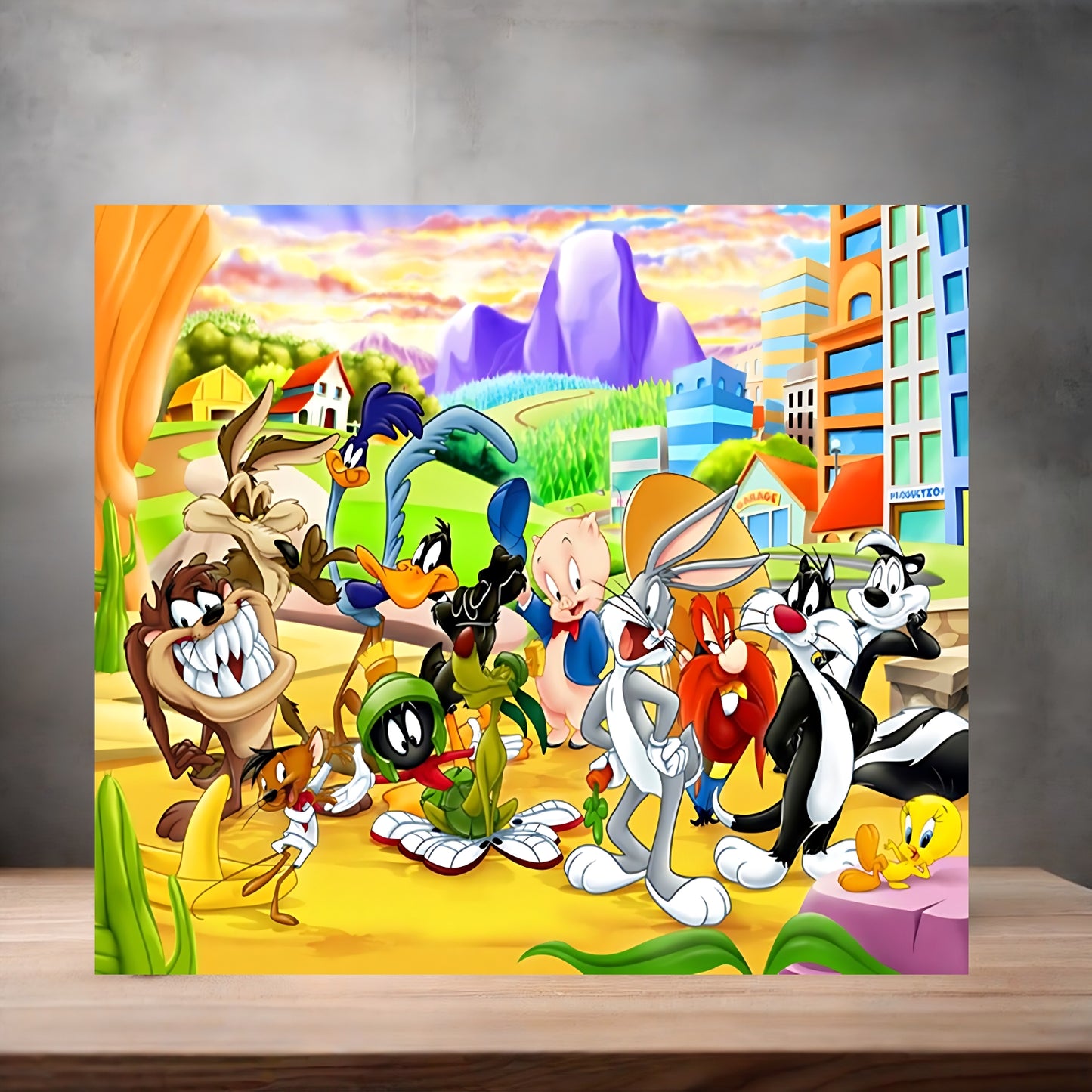 Looney Tunes cartoon characters metal poster. Multiple sizes available. C