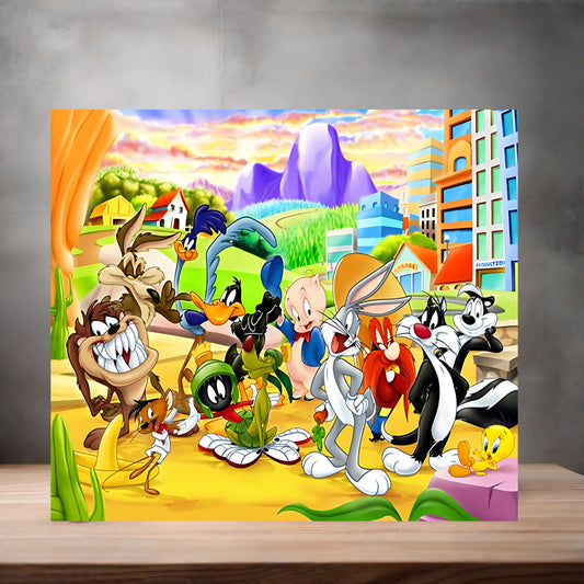 Looney Tunes cartoon characters metal poster. Multiple sizes available. C